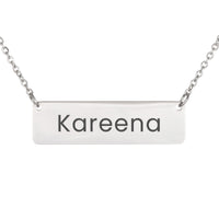 Load image into Gallery viewer, Kareena Necklace – Custom Name Horizontal Bar Necklace for Women

