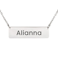 Load image into Gallery viewer, Alianna Necklace – Custom Name Horizontal Bar Necklace for Women

