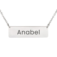 Load image into Gallery viewer, Anabel Necklace – Custom Name Horizontal Bar Necklace for Women
