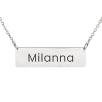 Load image into Gallery viewer, Milanna Necklace – Custom Name Horizontal Bar Necklace for Women
