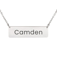 Load image into Gallery viewer, Camden Necklace – Custom Name Horizontal Bar Necklace for Women
