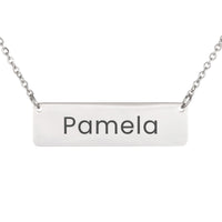 Load image into Gallery viewer, Pamela Necklace – Personalized Name Chain - Custom Horizontal Bar Necklace for Women
