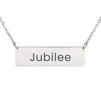 Load image into Gallery viewer, Jubilee Necklace – Custom Name Horizontal Bar Necklace for Women
