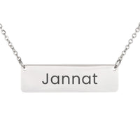Load image into Gallery viewer, Jannat Necklace – Personalized Name Chain - Custom Horizontal Bar Necklace for Women
