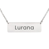 Load image into Gallery viewer, Lurana Necklace – Personalized Name Chain - Custom Horizontal Bar Necklace for Women
