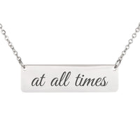 Load image into Gallery viewer, At All Times Necklace - Praise Bible Verse Pendant, Psalm 34:1 Christian Gift for Women

