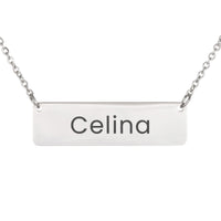 Load image into Gallery viewer, Celina Necklace – Personalized Name Chain - Custom Horizontal Bar Necklace for Women
