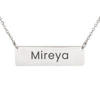 Load image into Gallery viewer, Mireya Necklace – Personalized Name Chain - Custom Horizontal Bar Necklace for Women
