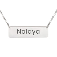 Load image into Gallery viewer, Nalaya Necklace – Personalized Name Chain - Custom Horizontal Bar Necklace for Women
