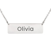 Load image into Gallery viewer, Olivia Necklace – Personalized Name Chain - Custom Horizontal Bar Necklace for Women
