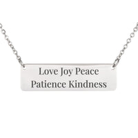 Load image into Gallery viewer, Love Joy Peace Patience Kindness Necklace - Galatians 5:22, Minimalist Faith Religious Pendant for Mom
