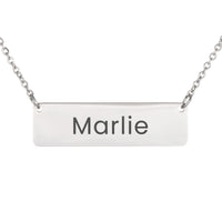 Load image into Gallery viewer, Marlie Necklace – Personalized Name Chain - Custom Horizontal Bar Necklace for Women
