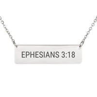 Load image into Gallery viewer, Ephesians 3:18 Necklace - Love Scripture Jewelry, Anniversary Gift
