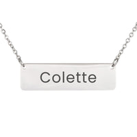 Load image into Gallery viewer, Colette Necklace – Custom Name Horizontal Bar Necklace for Women
