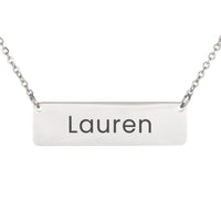 Load image into Gallery viewer, Lauren Necklace – Personalized Name Chain - Custom Horizontal Bar Necklace for Women
