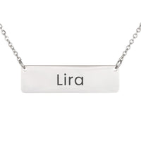 Load image into Gallery viewer, Lira Necklace – Custom Name Horizontal Bar Necklace for Women
