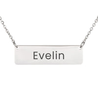 Load image into Gallery viewer, Evelin Necklace – Personalized Name Chain - Custom Horizontal Bar Necklace for Women
