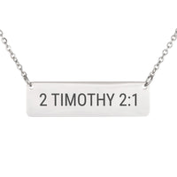 Load image into Gallery viewer, 2 Timothy 2:1 Necklace - Dainty Strength Bible Verse Jewelry, Encouragement Gift

