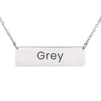 Load image into Gallery viewer, Grey Necklace – Custom Name Horizontal Bar Necklace for Women
