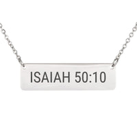 Load image into Gallery viewer, Isaiah 50:10 Necklace - Gift for Her, Trust Bible Pendant
