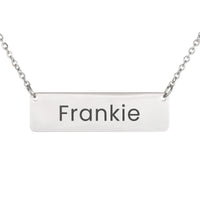 Load image into Gallery viewer, Frankie Necklace – Custom Name Horizontal Bar Necklace for Women
