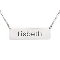 Load image into Gallery viewer, Lisbeth Necklace – Custom Name Horizontal Bar Necklace for Women
