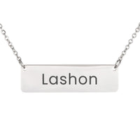 Load image into Gallery viewer, Lashon Necklace – Personalized Name Chain - Custom Horizontal Bar Necklace for Women
