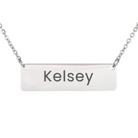 Load image into Gallery viewer, Kelsey Necklace – Personalized Name Chain - Custom Horizontal Bar Necklace for Women
