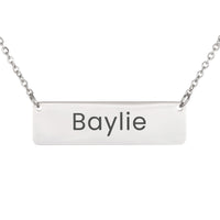 Load image into Gallery viewer, Baylie Necklace – Custom Name Horizontal Bar Necklace for Women
