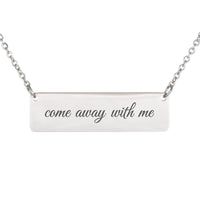 Load image into Gallery viewer, Come Away with Me Engraved Necklace - Song of Solomon 2_10 Wedding Religious Jewelry, Gift for Bride
