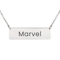 Load image into Gallery viewer, Marvel Necklace – Personalized Name Chain - Custom Horizontal Bar Necklace for Women

