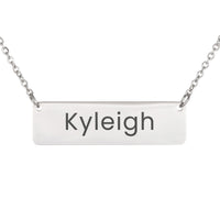 Load image into Gallery viewer, Kyleigh Necklace – Custom Name Horizontal Bar Necklace for Women
