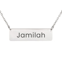 Load image into Gallery viewer, Jamilah Necklace – Custom Name Horizontal Bar Necklace for Women

