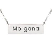 Load image into Gallery viewer, Morgana Necklace – Custom Name Horizontal Bar Necklace for Women

