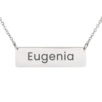 Load image into Gallery viewer, Eugenia Necklace – Custom Name Horizontal Bar Necklace for Women
