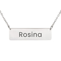 Load image into Gallery viewer, Rosina Necklace – Personalized Name Chain - Custom Horizontal Bar Necklace for Women

