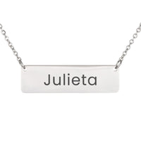 Load image into Gallery viewer, Julieta Necklace – Custom Name Horizontal Bar Necklace for Women
