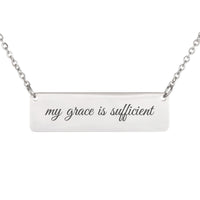 Load image into Gallery viewer, My Grace Is Sufficient Necklace - Bible Jewelry, 2 Corinthians 12:9 Baptism Gift
