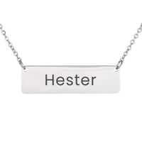 Load image into Gallery viewer, Hester Necklace – Personalized Name Chain - Custom Horizontal Bar Necklace for Women
