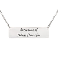 Load image into Gallery viewer, Assurance of Things Hoped for Necklace - Faith Bible Scripture Jewelry for Mom, Hebrews 11:1
