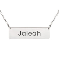 Load image into Gallery viewer, Jaleah Necklace – Personalized Name Chain - Custom Horizontal Bar Necklace for Women
