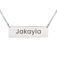 Load image into Gallery viewer, Jakayla Necklace – Custom Name Horizontal Bar Necklace for Women
