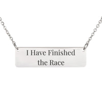 Load image into Gallery viewer, I Have Finished the Race Necklace, 2 Timothy 4:7 Perseverance Bible Scripture Gift for Daughter
