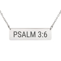 Load image into Gallery viewer, Psalm 3_6 Necklace - Minimalist Courage Religious Pendant, Brave Gift for Daughter
