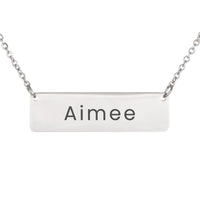 Load image into Gallery viewer, Aimee Necklace – Personalized Horizontal Bar Necklace for Women
