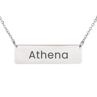 Load image into Gallery viewer, Athena Necklace – Custom Name Horizontal Bar Necklace for Women
