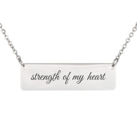 Load image into Gallery viewer, Strength of My Heart Necklace, Strength Bible Verse Pendant Psalm 73:26 - Gift for Hard Times
