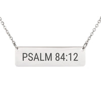 Load image into Gallery viewer, Psalm 84:12 Necklace - Encouragement Gift, Trust Christian Jewelry
