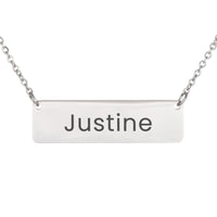 Load image into Gallery viewer, Justine Necklace – Custom Name Horizontal Bar Necklace for Women
