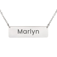 Load image into Gallery viewer, Marlyn Necklace – Personalized Name Chain - Custom Horizontal Bar Necklace for Women

